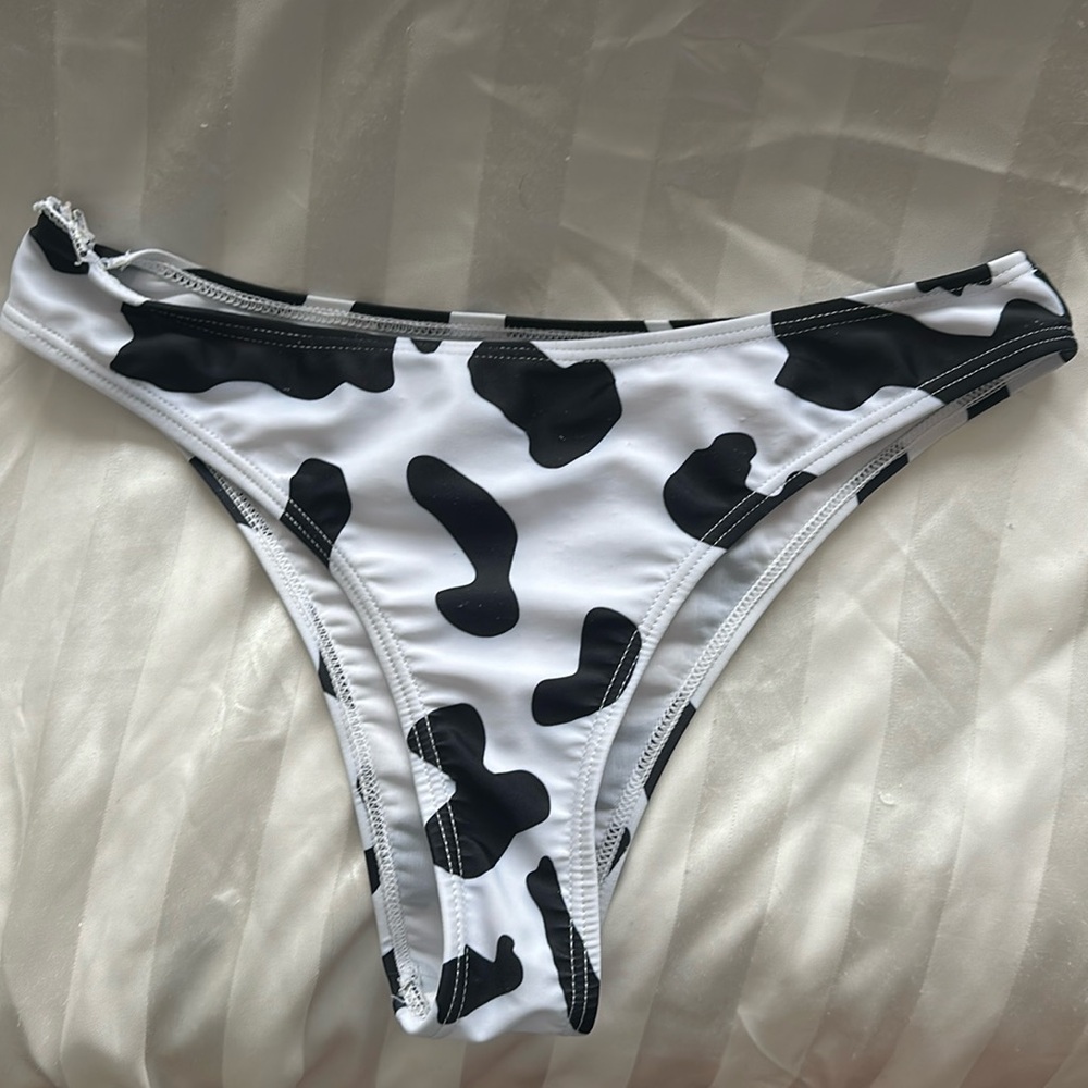 Cow print bikini bottoms